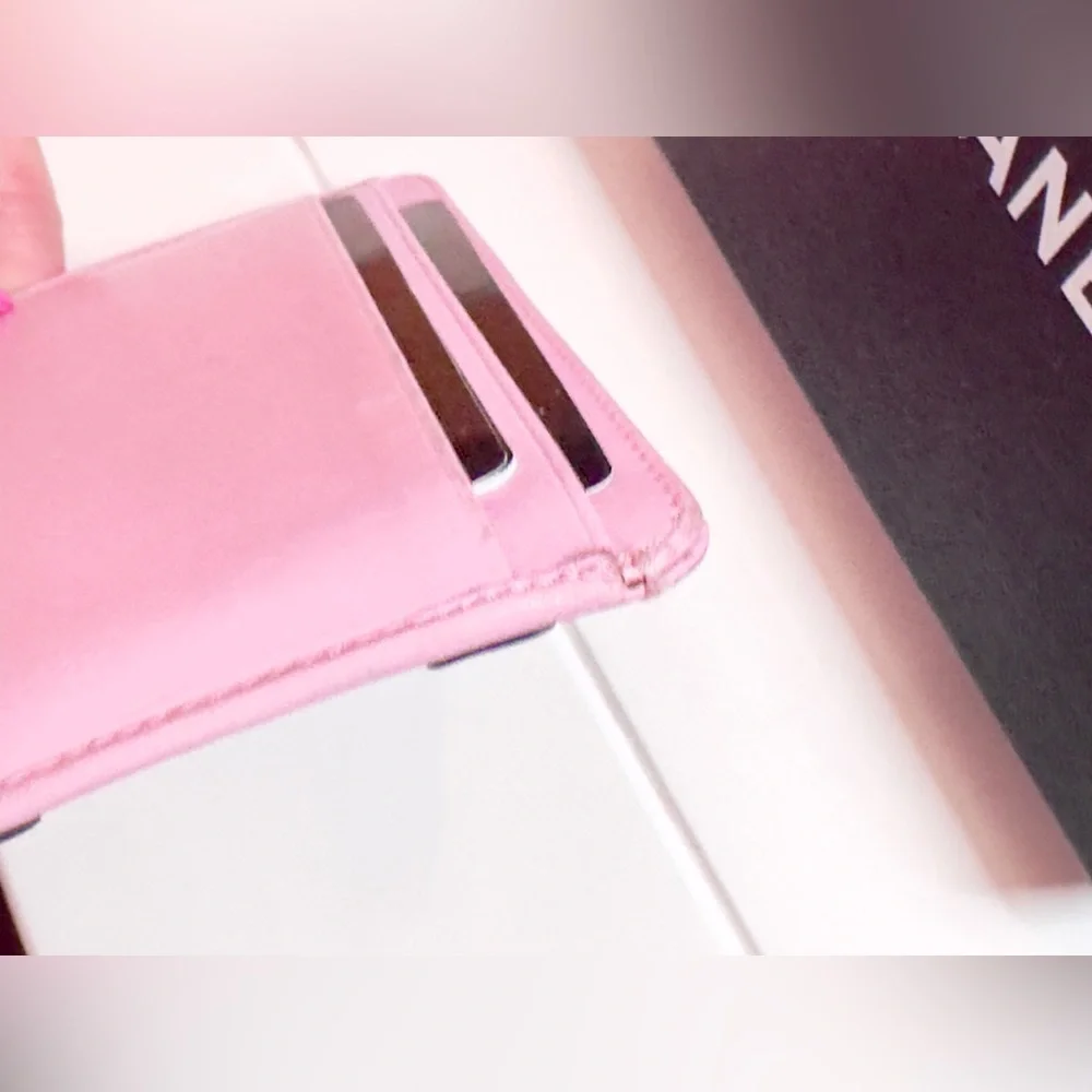 💝 Pink Chanel Cambone Card Holder Wallet 💝 CUSTOMER APPRECIATION GIFT - Picture 9 of 14